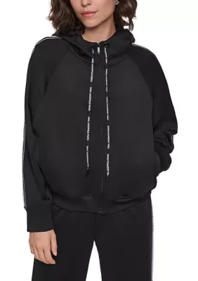 Logo Zip Front Scuba Hoodie by Karl Lagerfeld