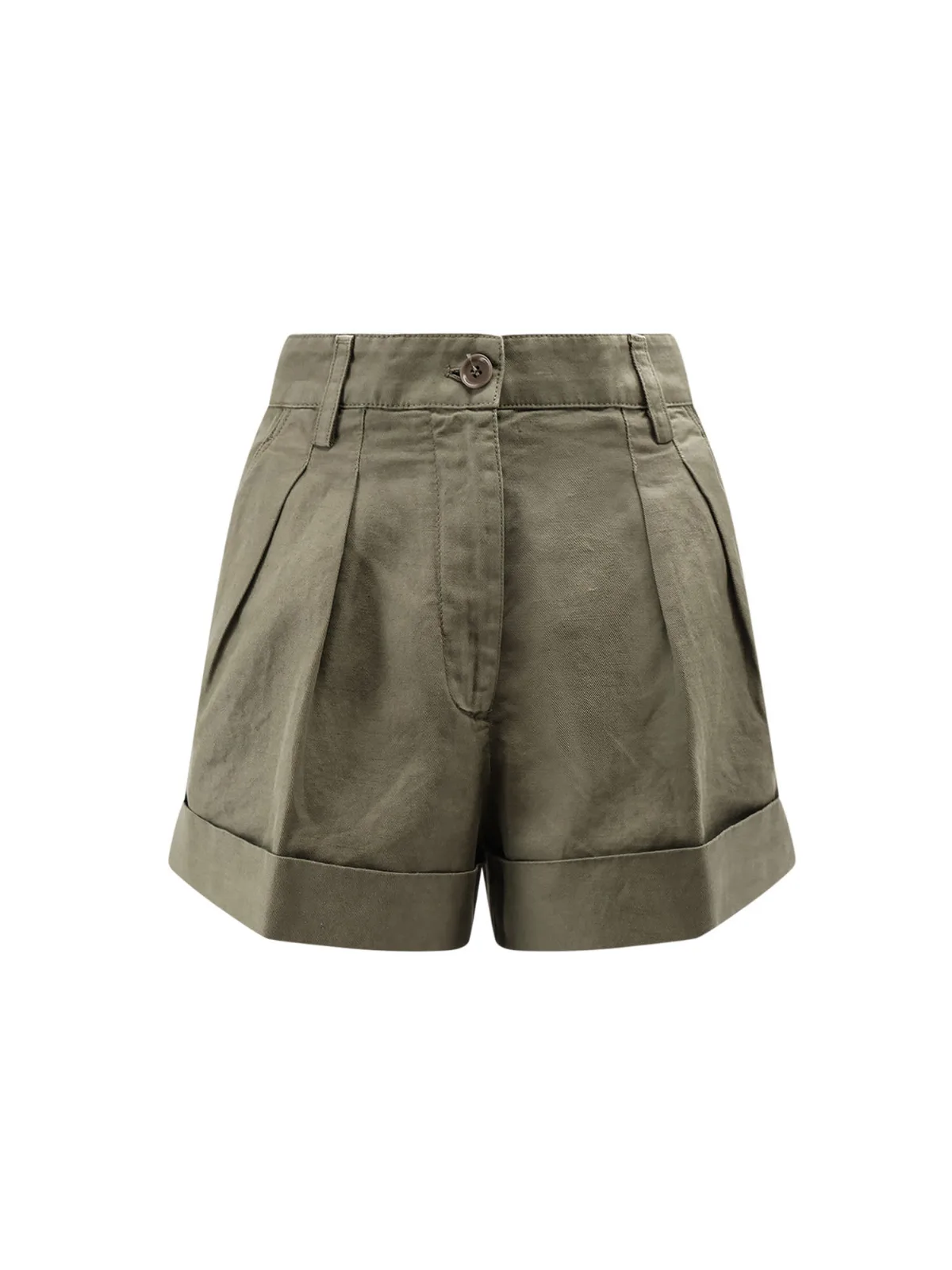 Cotton And Linen Shorts by Aspesi