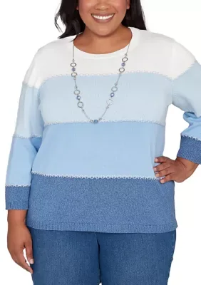 Ann Arbor Ombr Blocking Sweater by Alfred Dunner