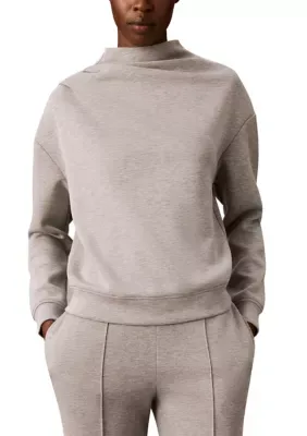 Soft Scuba Mock Neck Pullover by Calvin Klein