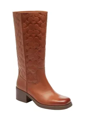 Signature Leather Tall Boots by Coach
