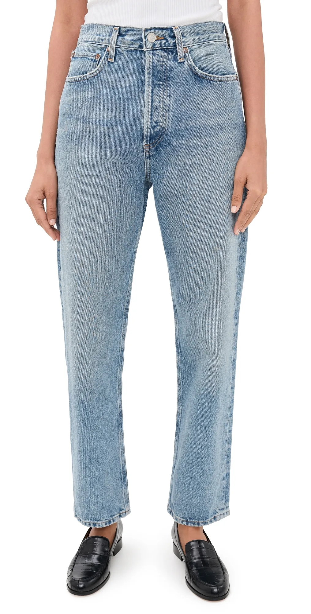 90s Pinch Waist High Rise Straight Jeans