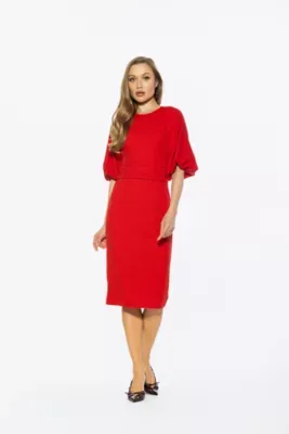 Auden Crewneck Sheath Midi Dress by Alexia Admor