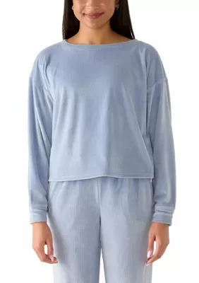 OLIVE + OAK Ribbed Boat Neck Pullover by Olive  Oak