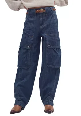 We the Free Brentwood Textured Cargo Jeans by Free People