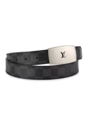 Louis Vuitton Damier Graphite Cutout Reversible Ceinture 95 by What Goes Around Comes Around