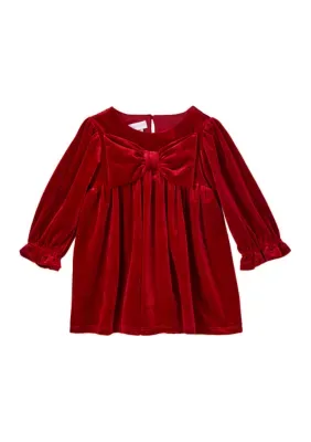 Long Sleeve Velvet Dress by Bonnie Jean