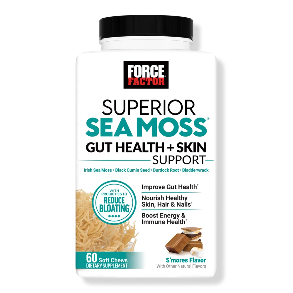 Superior Sea Moss Gut Health + Skin Support Soft Chews - Smores by Force Factor