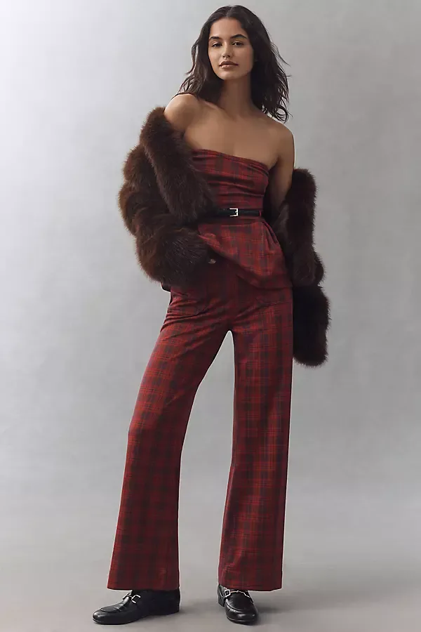 Colette Full Length Tartan Plaid Pants by Maeve