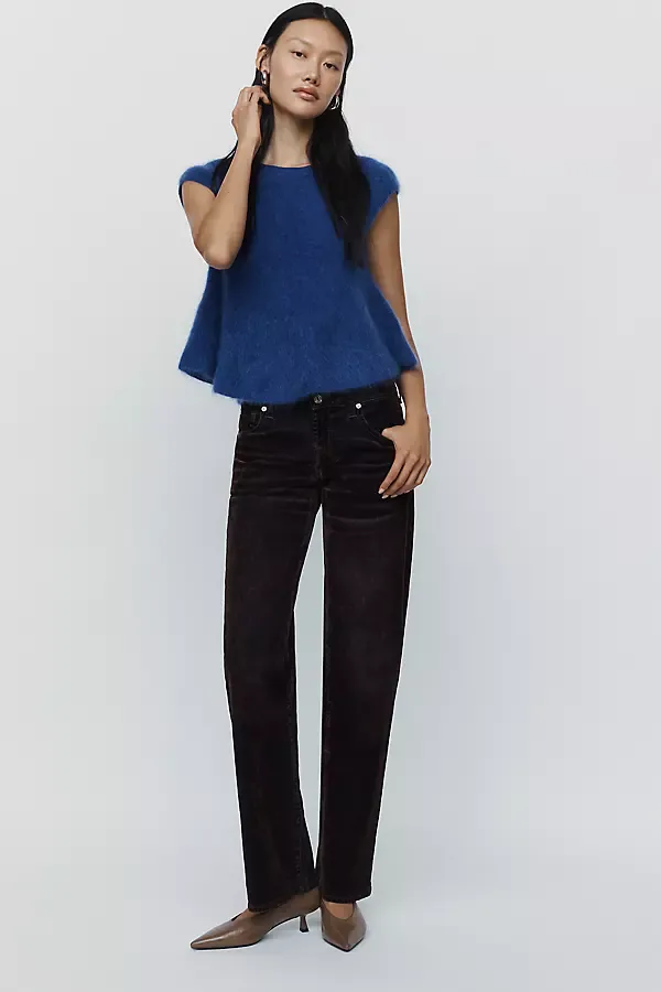 7 for All Mankind Set Low Rise Straight Leg Jeans by Anthropologie