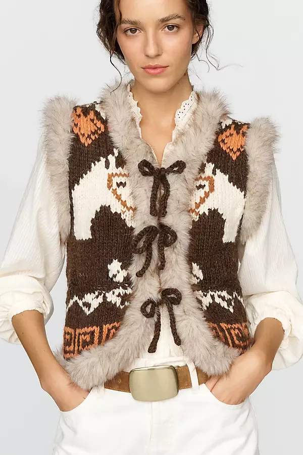 Zapican Hand Knit 100% Merino Wool Sweater Vest by Tach Clothing