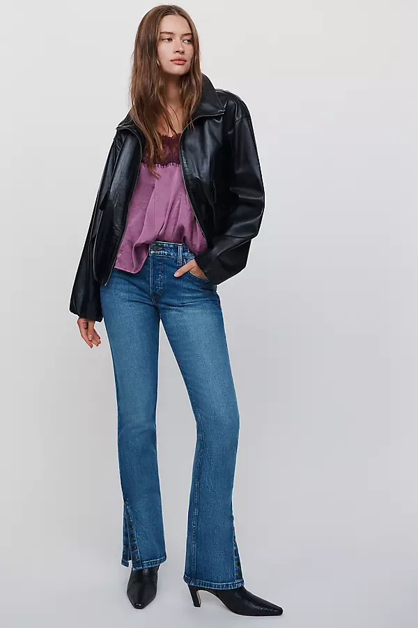Britt Mid Rise Slim Straight Jeans by Re/Done