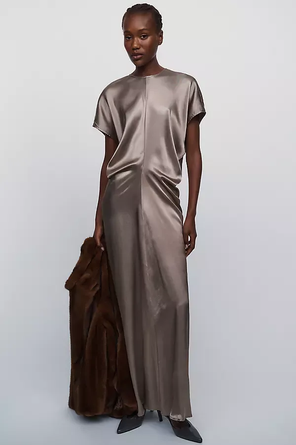 Draped Slip Maxi Dress by a.ren