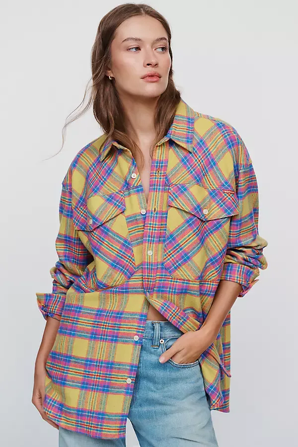 Lazy Sunday 100% Cotton Oversized Shacket Top by MOTHER