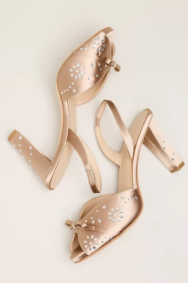 Crystal Slingback Heeled Sandals by Maeve