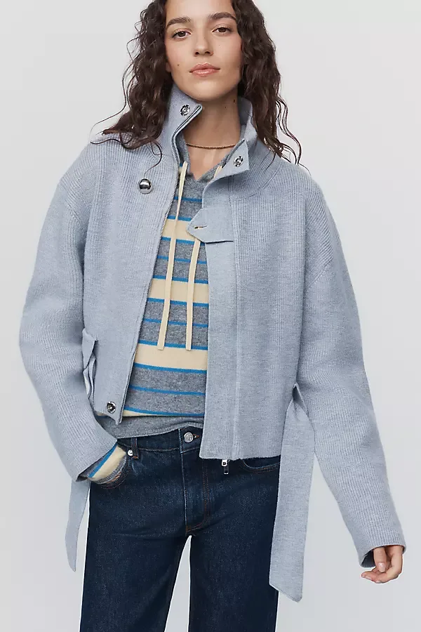 Cotton Blend Funnel Neck Sweater by Whiteroom + Cactus