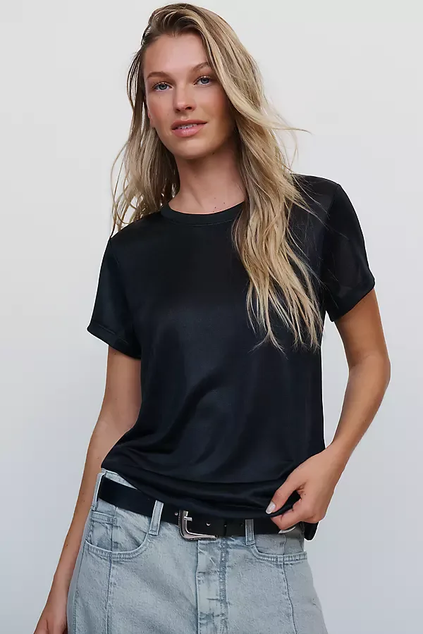 Shine Short Sleeve Crew Neck Tee by Sanctuary