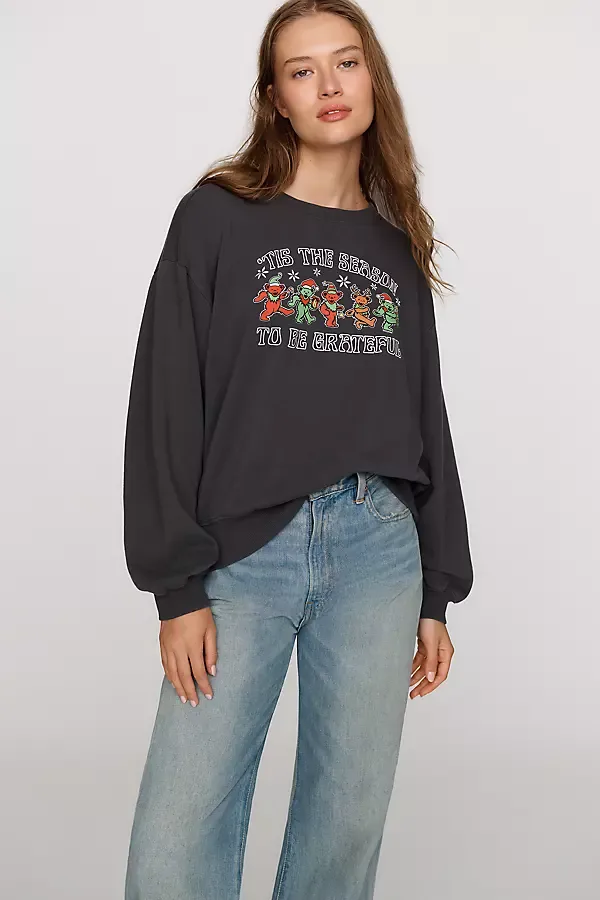 100% Cotton Grateful Dead Holiday Sweatshirt by Chaser