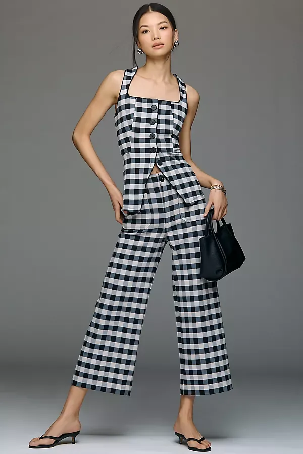 Colette Knit Cropped Printed Pants by Maeve