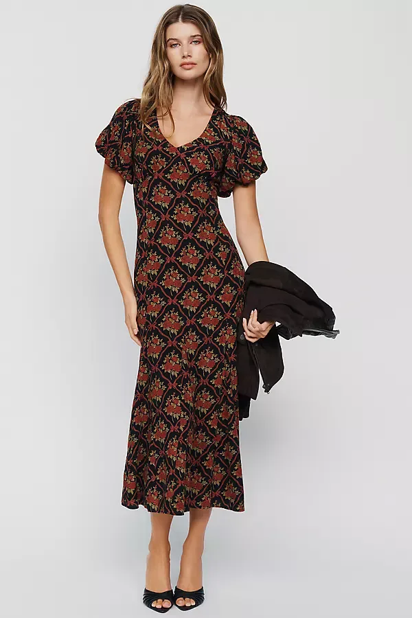 V Neck Midi Dress by Saltwater Luxe