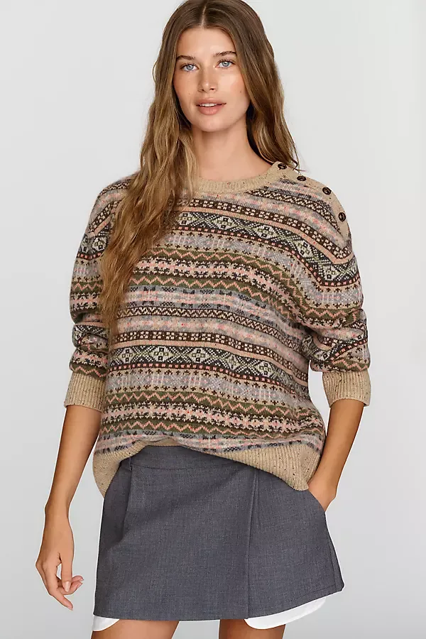 100% Wool Fair Isle Sweater by Rowing Blazers