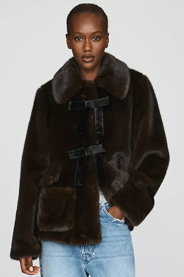 Faux Fur Bow Jacket by Hutch