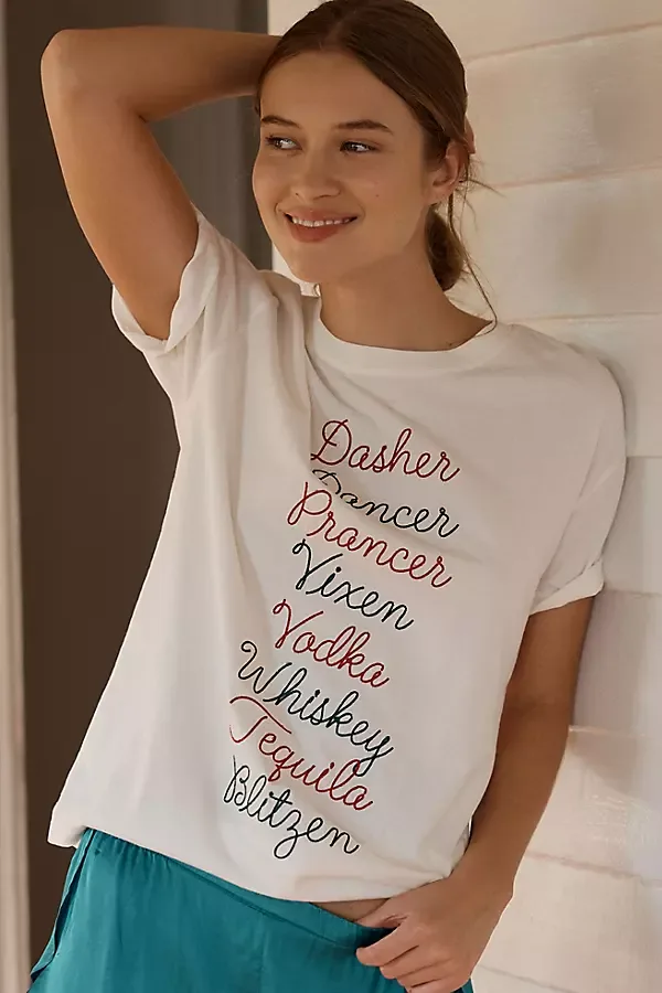 Reindeer 100% Cotton Boyfriend Tee by Z Supply