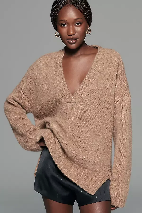 Wool Blend Oversized Sweater by Maeve