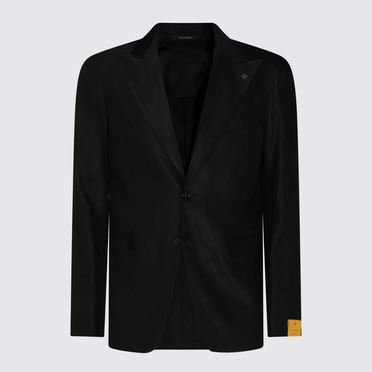 Black Linen And Viscose Blend Suit