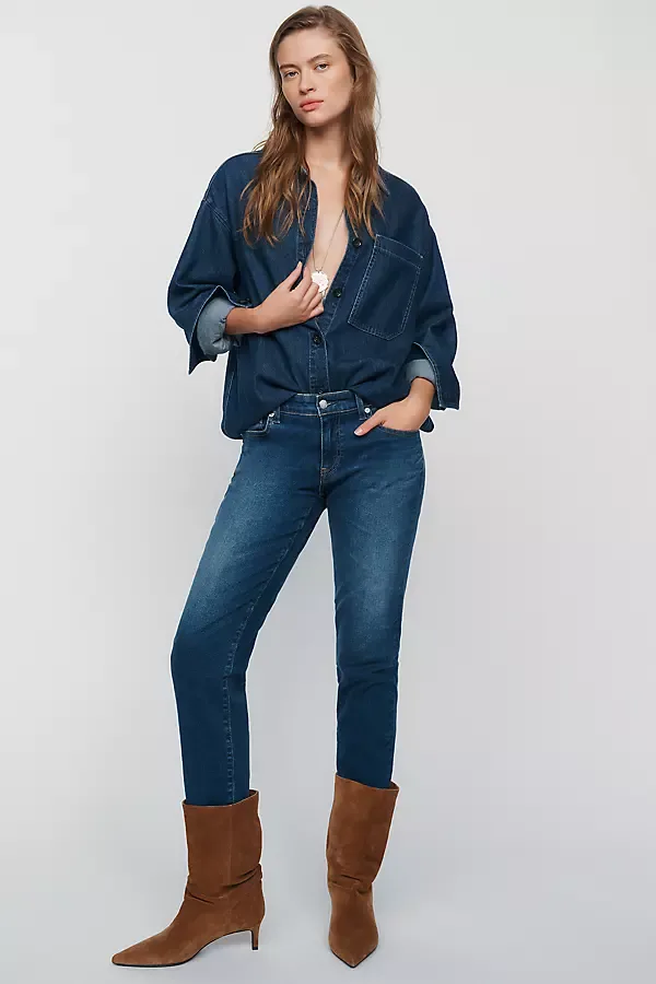 Sandra Low-Rise Straight-Leg Jeans by AG
