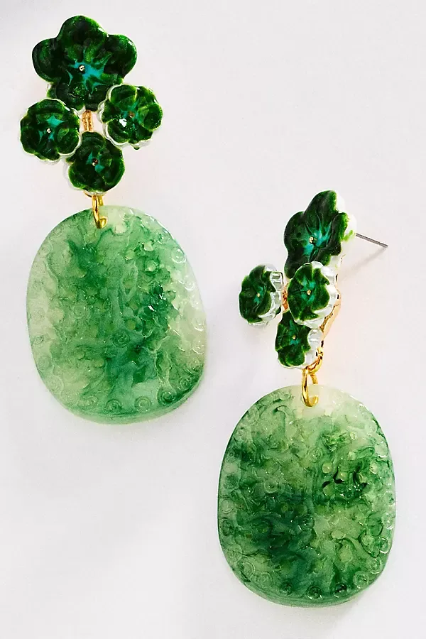 Jade Drop Earrings by The Pink Reef