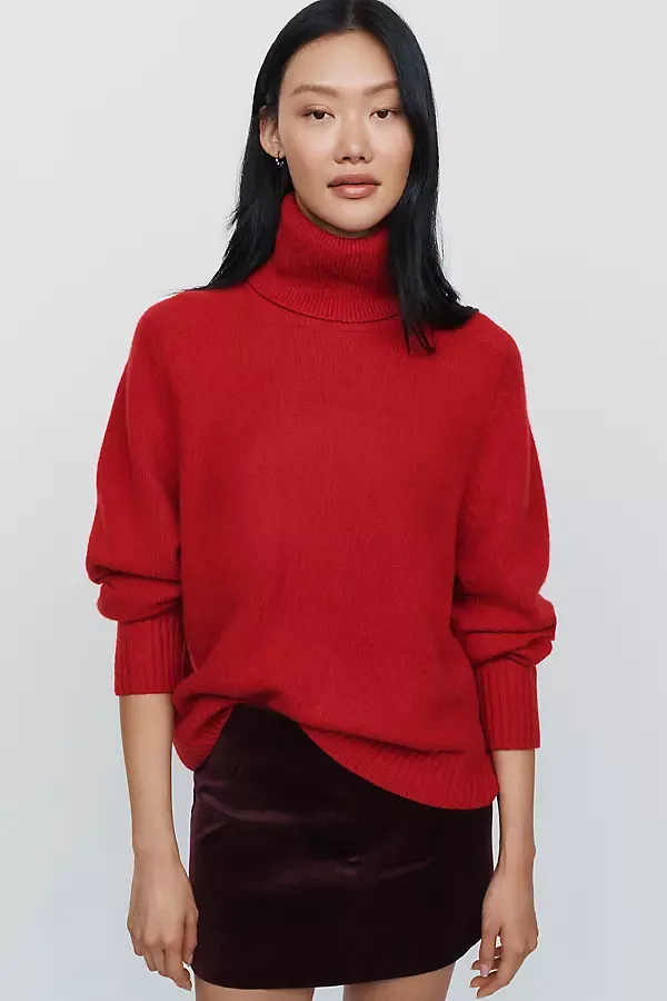 Dove Cashmere Wool Turtleneck Sweater by Reformation