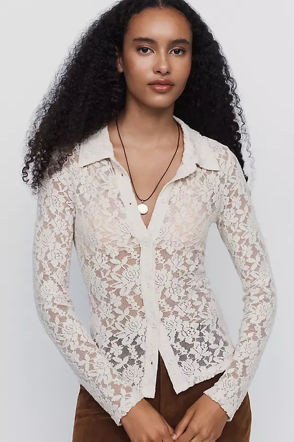 Dreamer Sheer Lace Top by Sanctuary