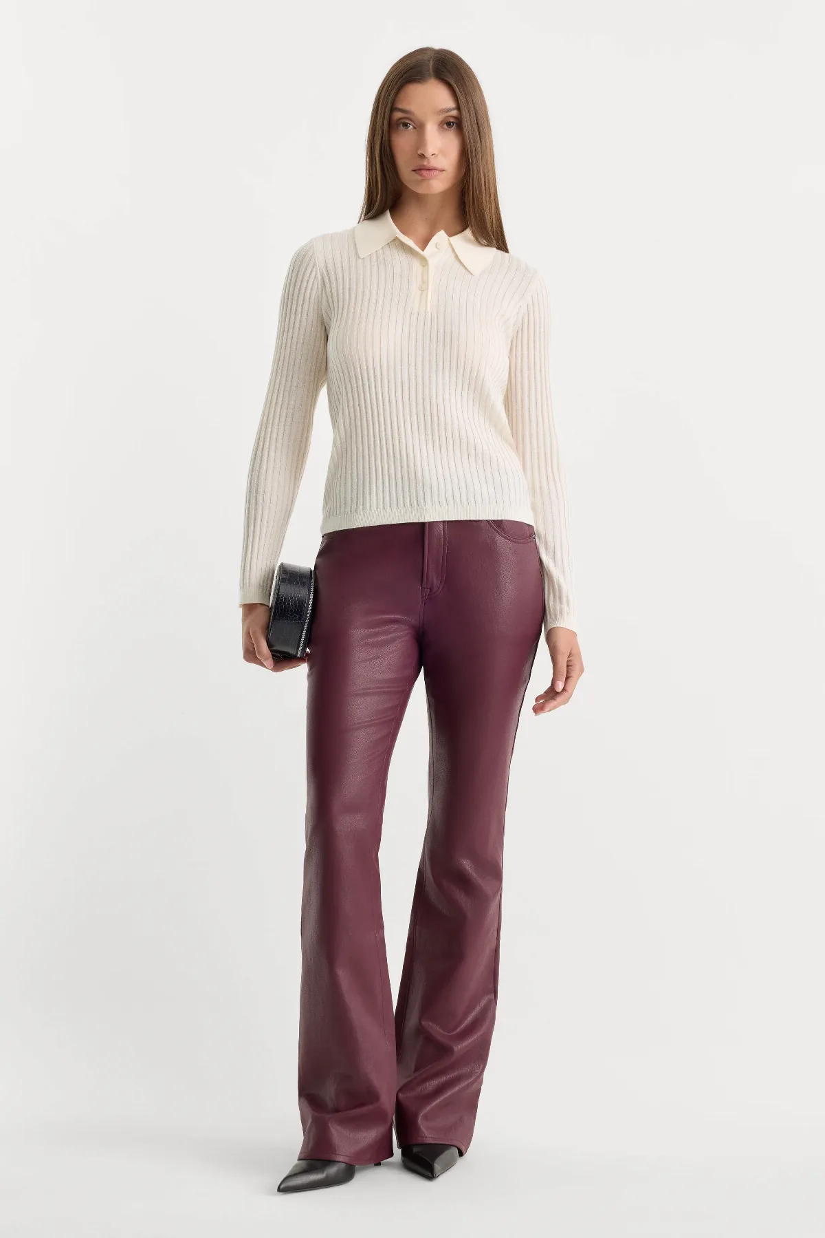 Better Than Leather Good Classic Bootcut Pant by Khloé Kardashian by GOOD AMERICAN