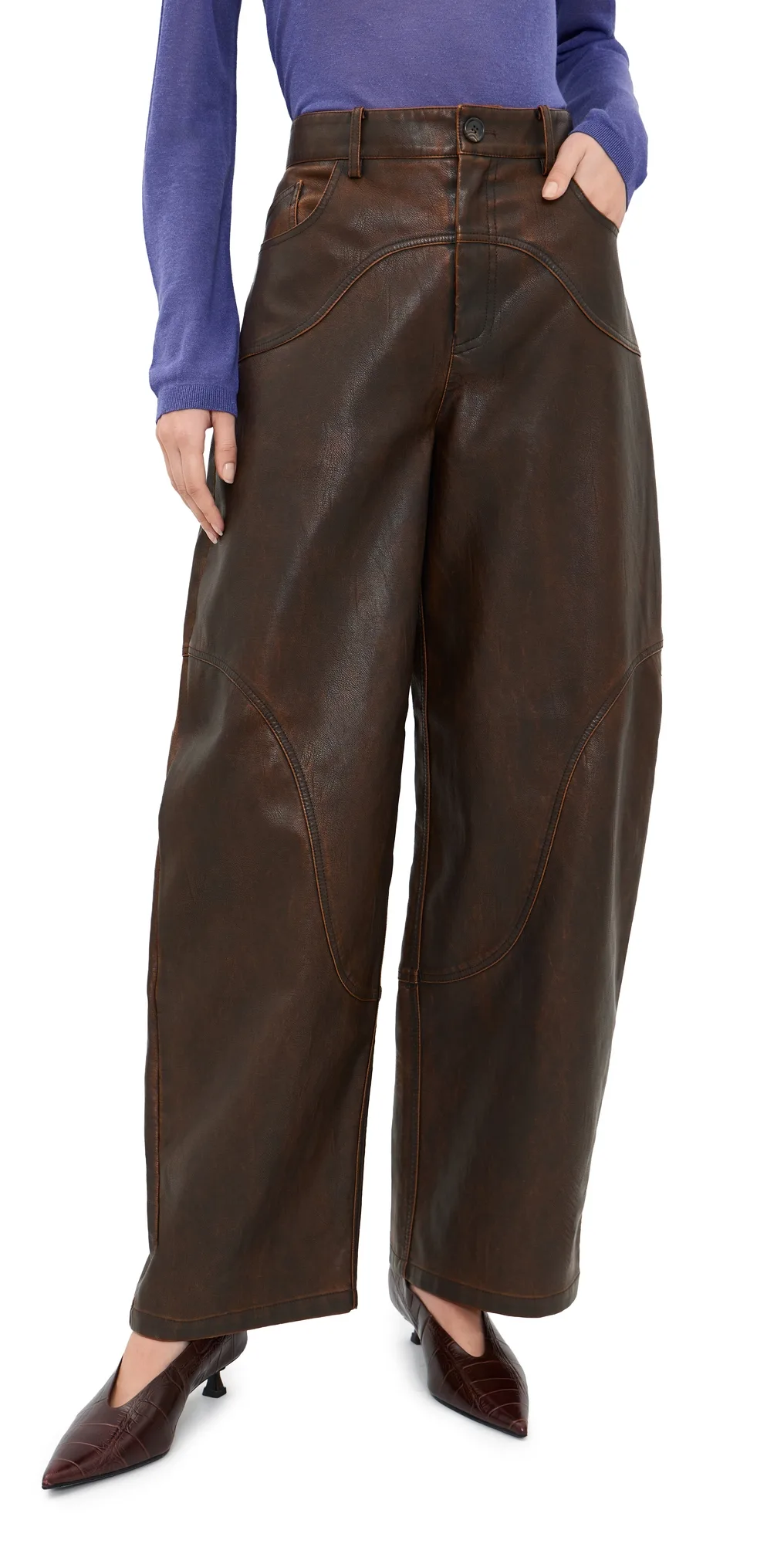 Napolen Faux Leather Pants by Baum und Pferdgarten