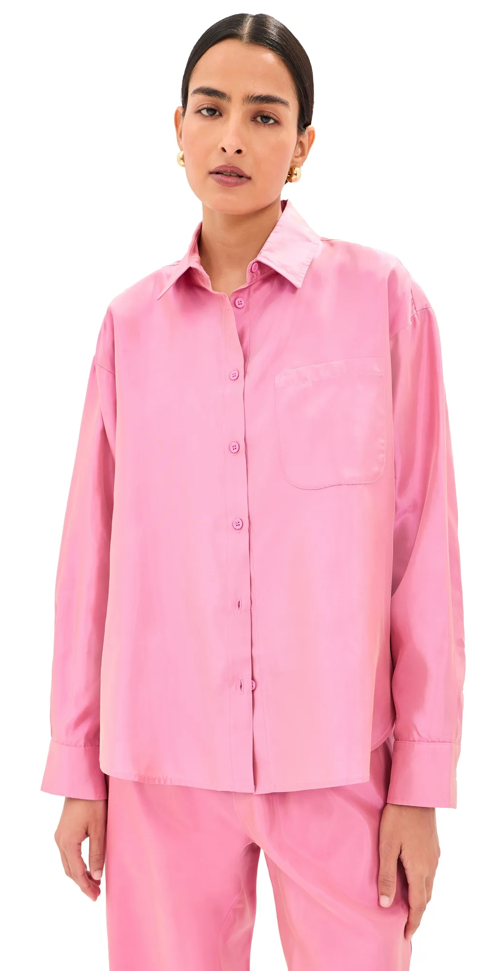 Winnie Taffeta Button Down by LE BOP