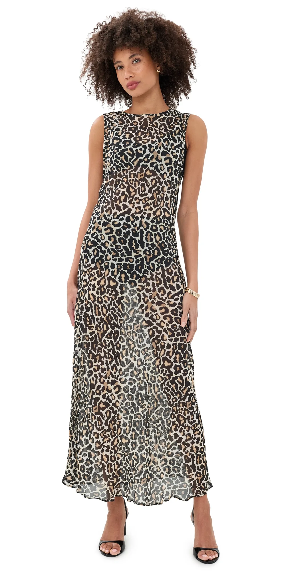 Francesca Sheer Maxi Leopard Dress by VRG GRL