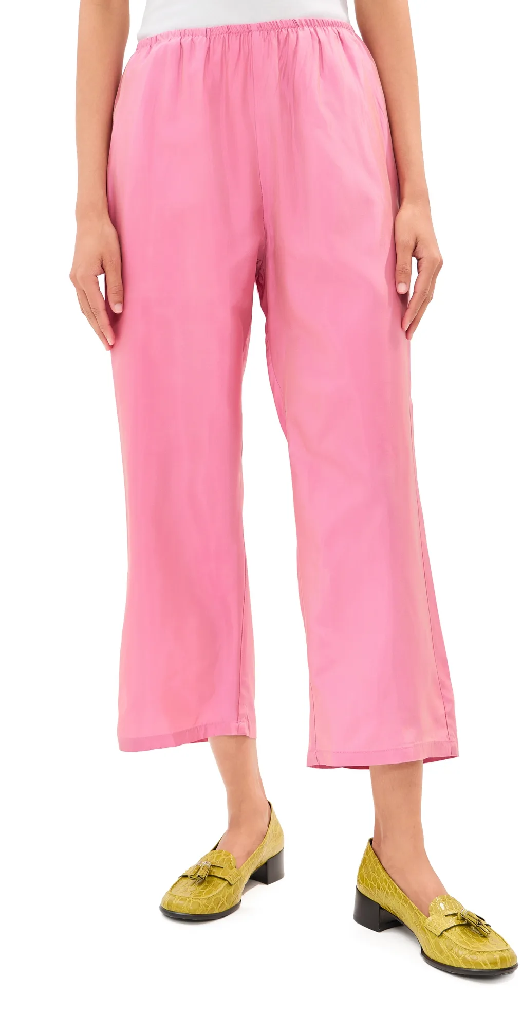 Kelsey Taffeta Cropped Mid Rise Pants by LE BOP
