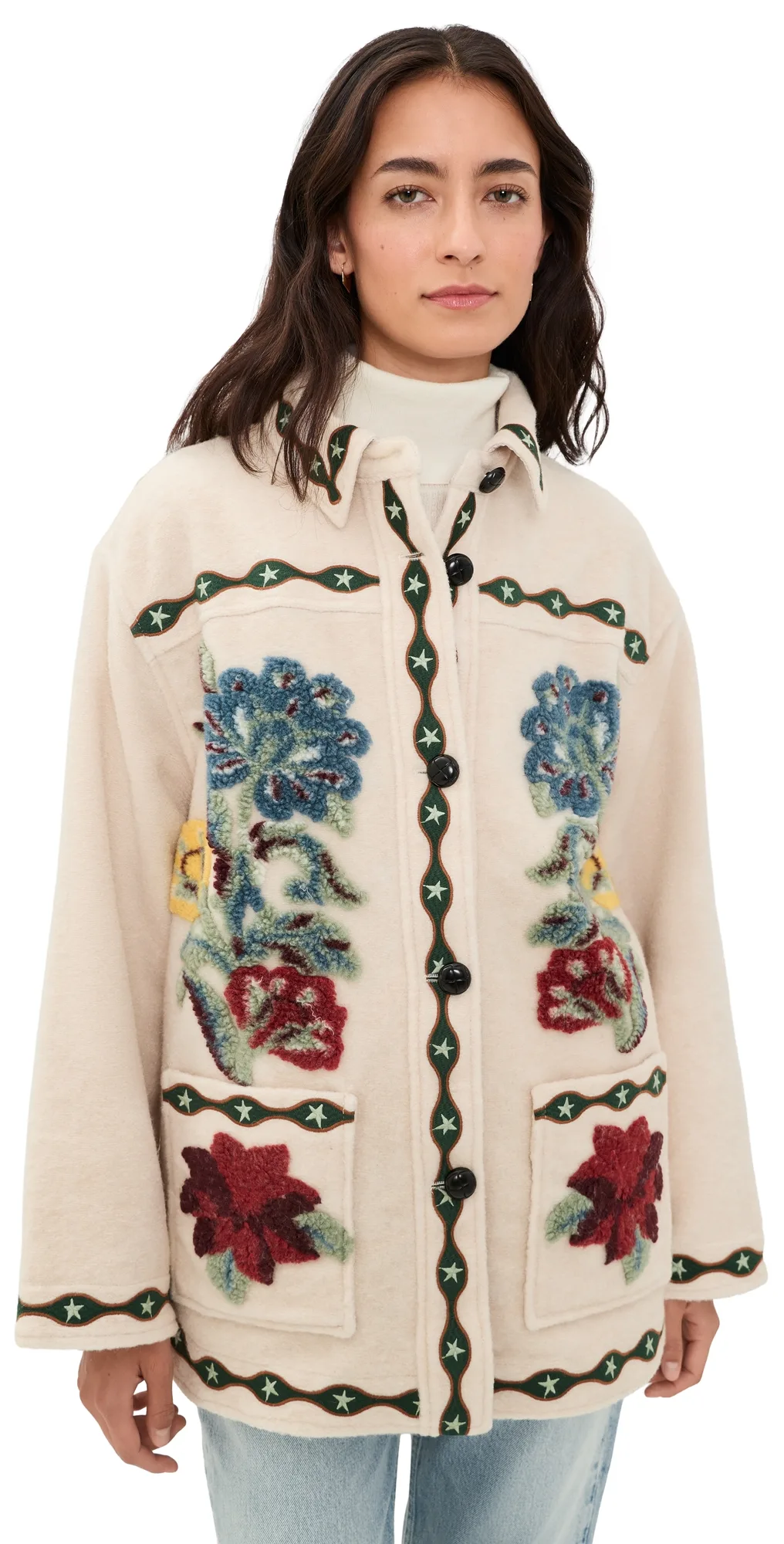 Lunar Boho Fleece Coat by FARM Rio