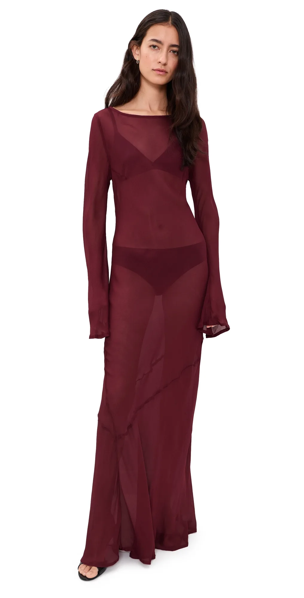 Luka Sheer Bias Maxi Dress by VRG GRL