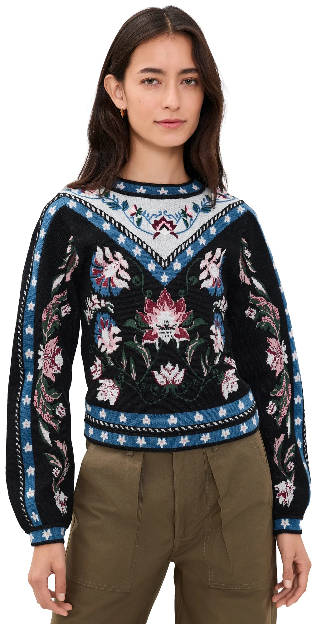 Natalia Floral Knit Sweater by FARM Rio