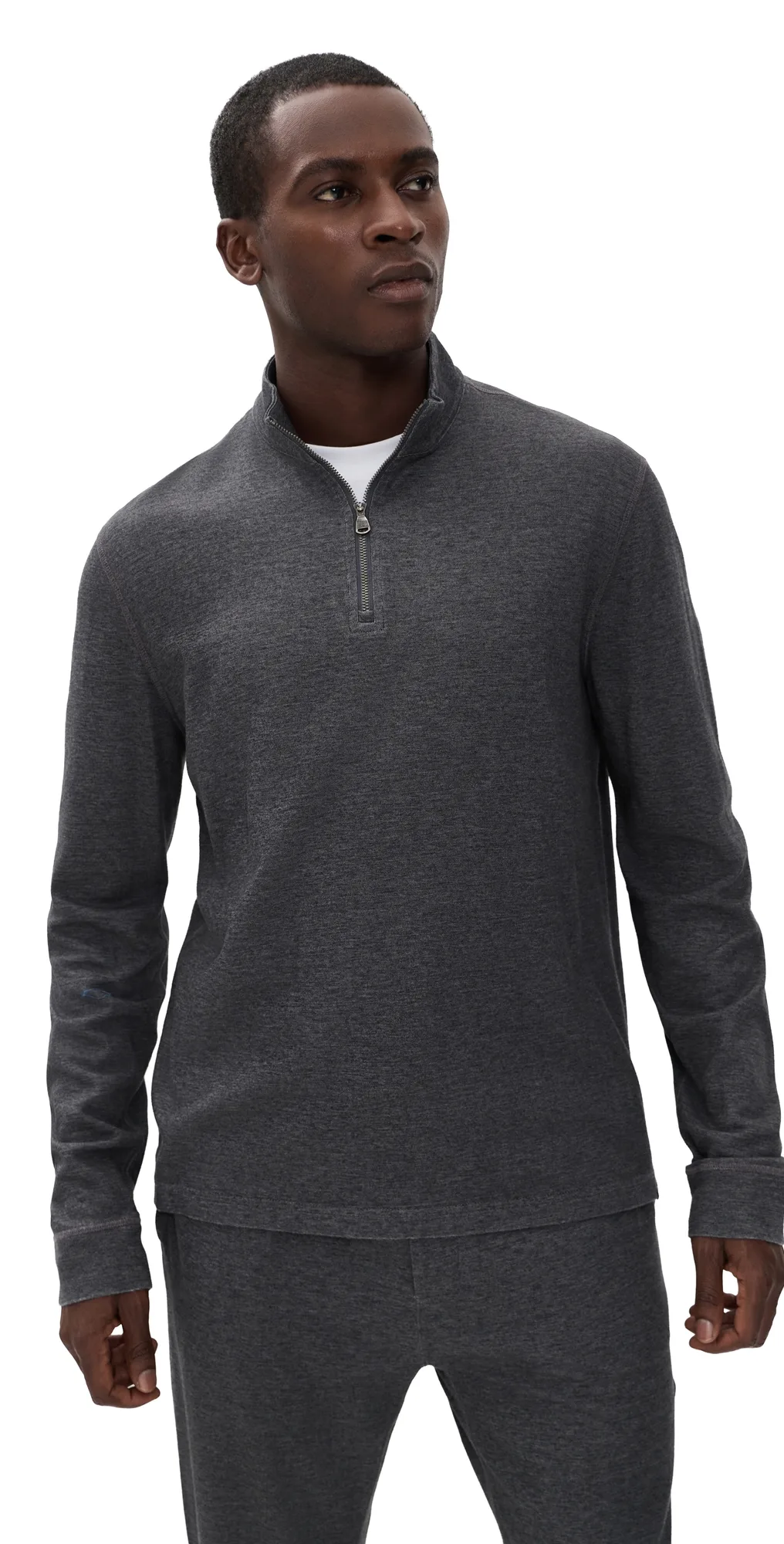 Knit Melange Quarter Zip Pullover by Faherty
