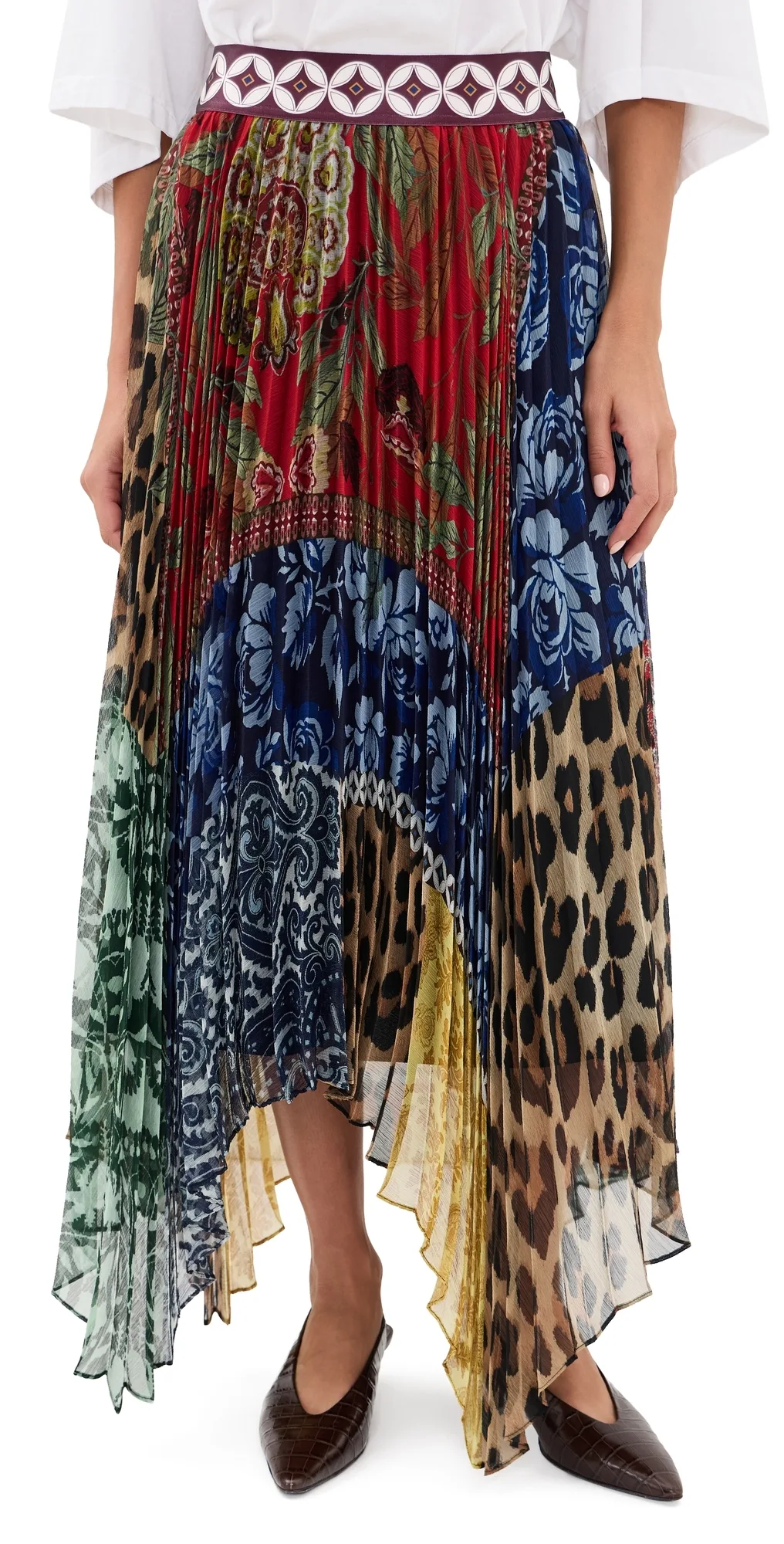 Katz Handkerchief Hem Midi Skirt by Alice + Olivia