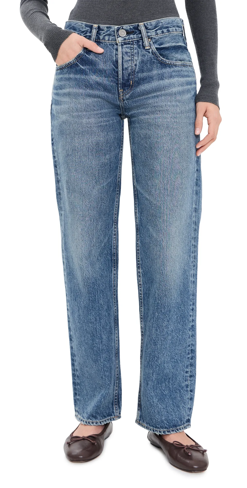 Clinton Straight Low Jeans by Moussy