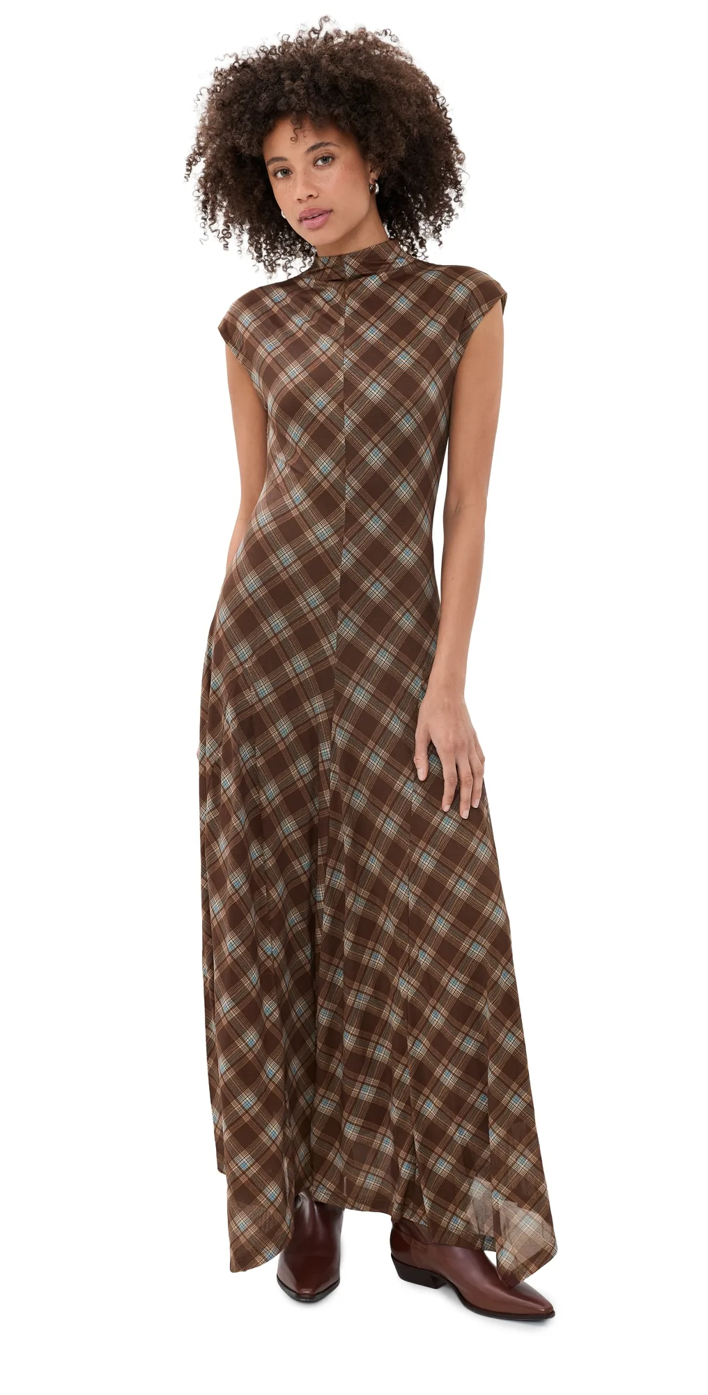 Slinky Check Gidet Maxi Dress by Another Girl