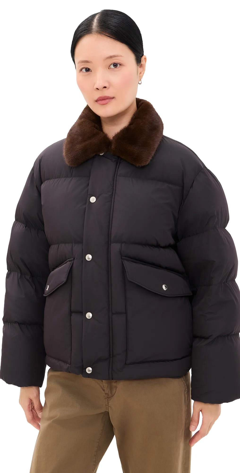 Collared Goose Down Jacket by DUNST