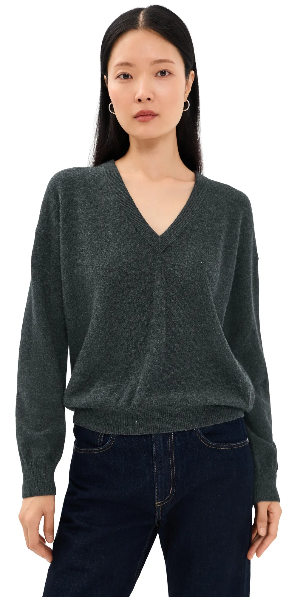 Kinsley Cashmere Relaxed V Neck Sweater by Sablyn