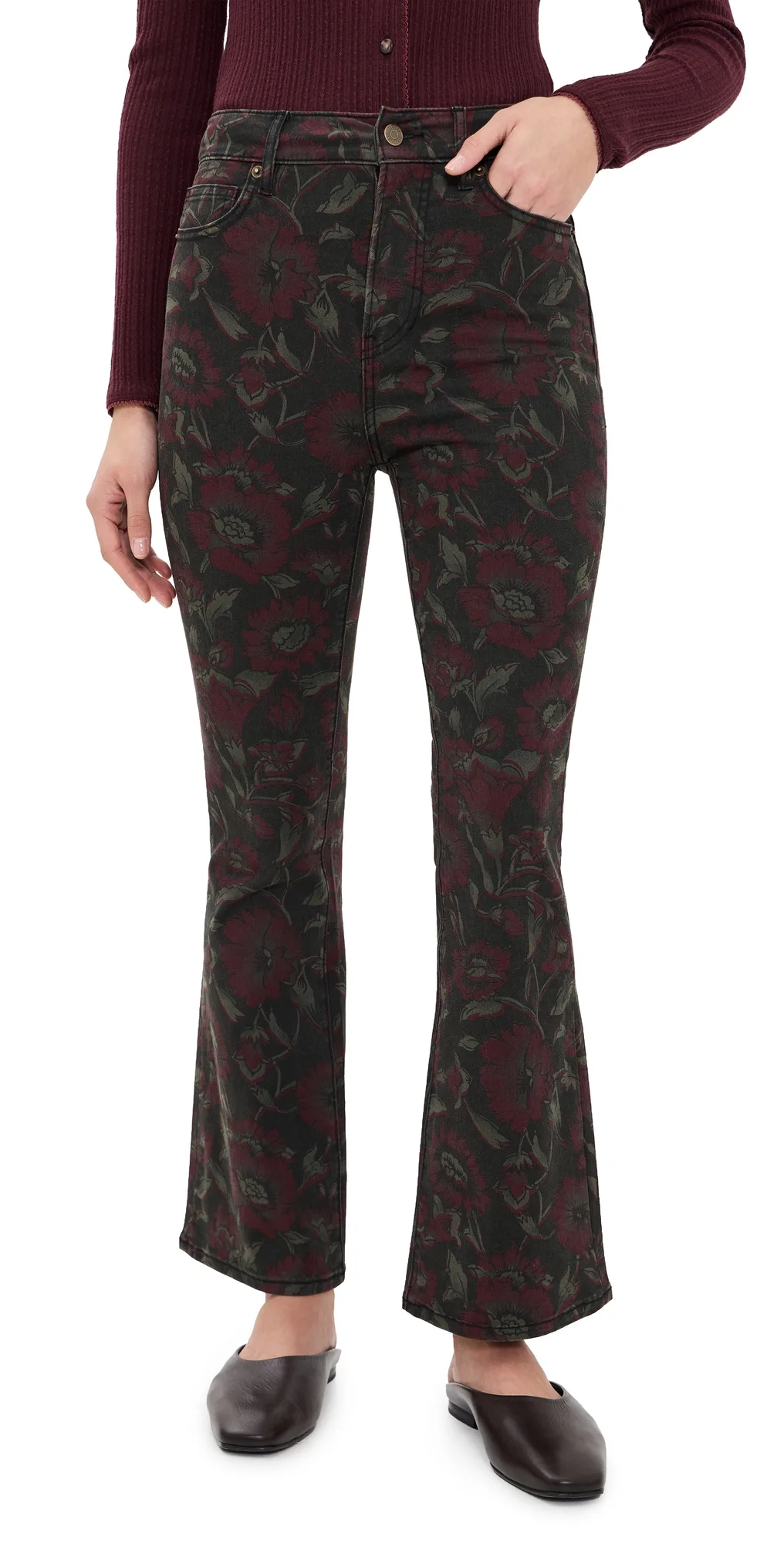 Jean Carson Floral Jeans by Veronica Beard