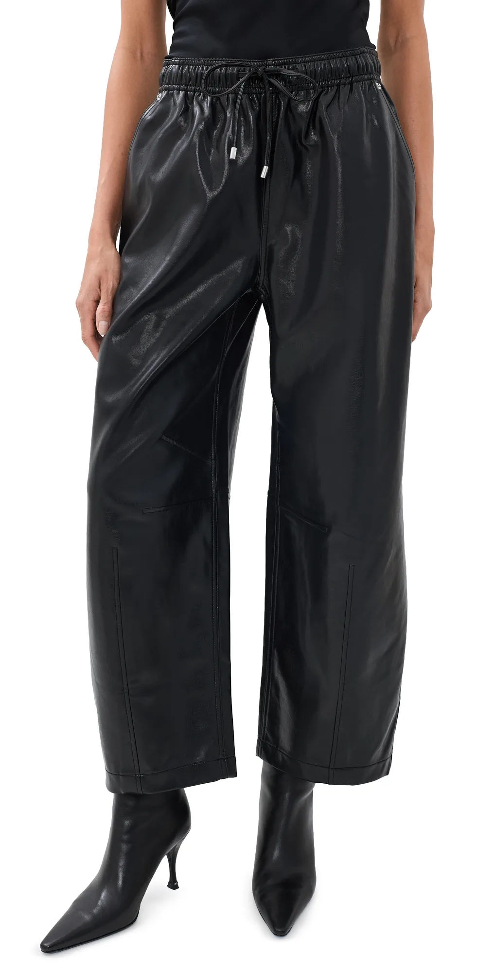 Vegan Leather Brooks Pants by Cinq  Sept