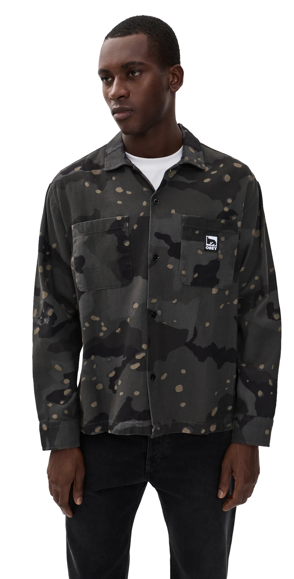 Desert Camo Flannel Overshirt by Obey